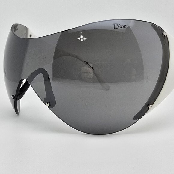 Christian Dior Ski 1 9A5 White Frame Grey Lens Sunglasses w/ Case Italy 141mm - Picture 3 of 12
